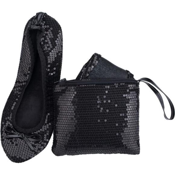 Women's Foldable Flats – Portable Ballet Slippers Shoes for Travel, Wedding - Picture 1 of 5